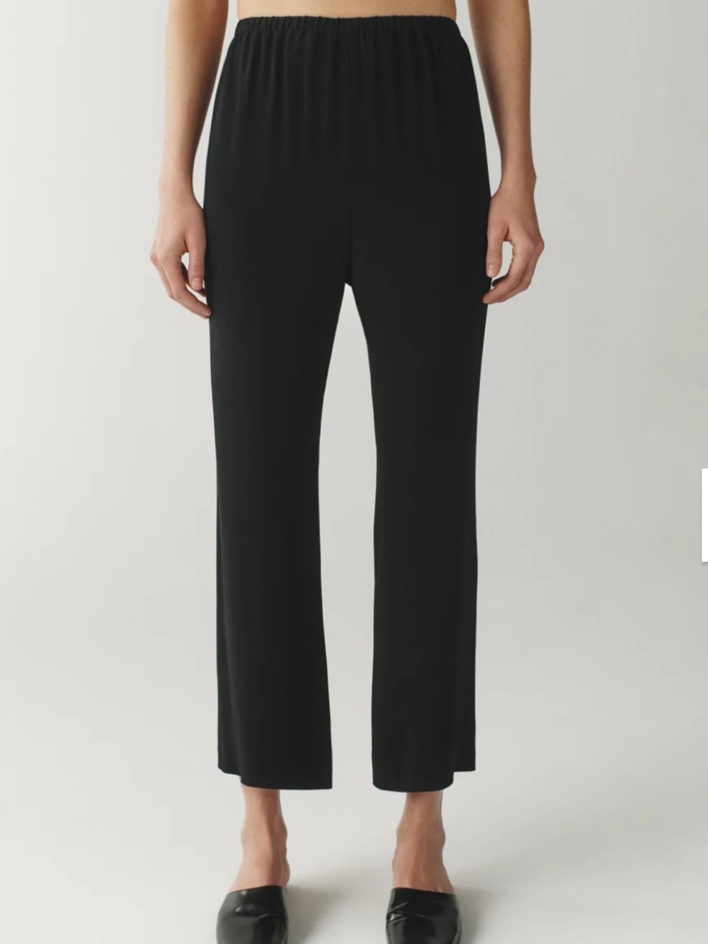 Attersee Crepe Pull-On Pants in Black